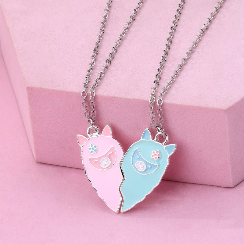 Lezmoii Friendship Necklace Best Friend Necklace Matching Magnetic BFF Necklace for 2 Girls Friendship Gifts - Image 2